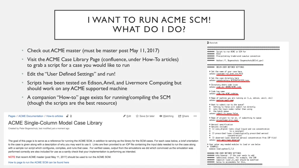 i want to run acme scm what do i do