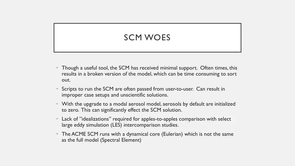 scm woes