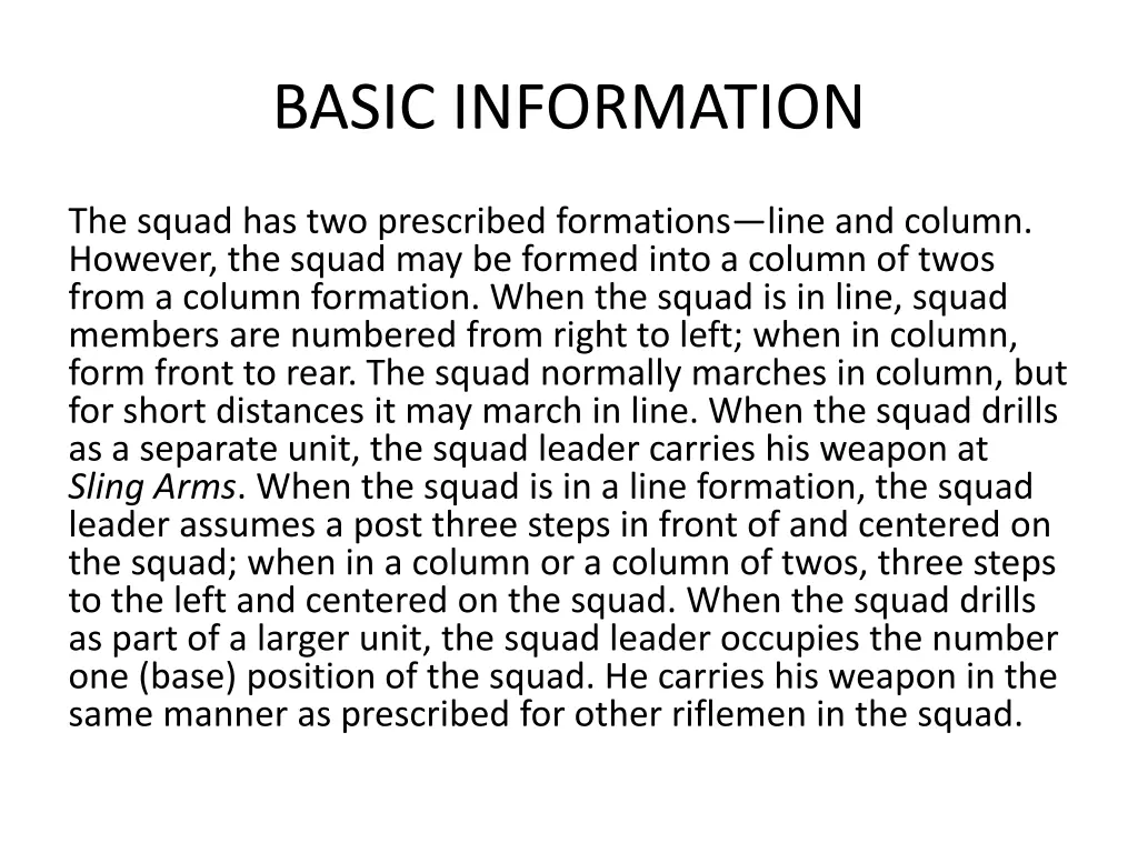 basic information