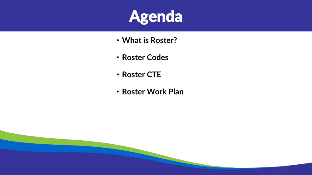 agenda agenda