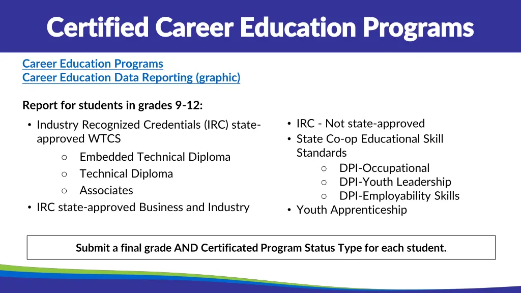 certified career education programs certified