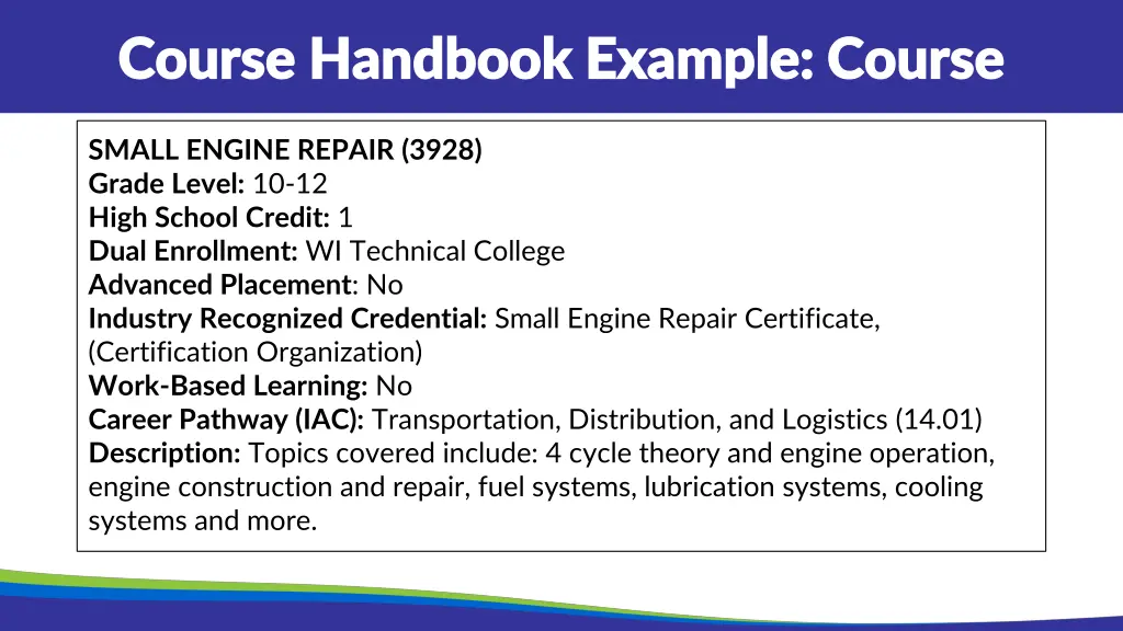 course handbook example course course handbook