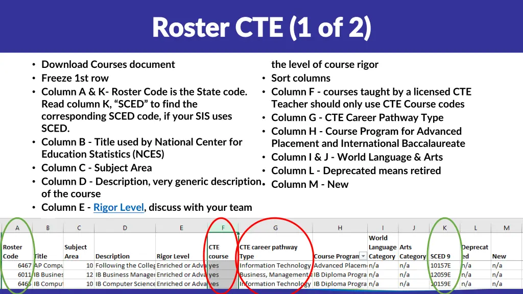 roster cte 1 of 2 roster cte 1 of 2