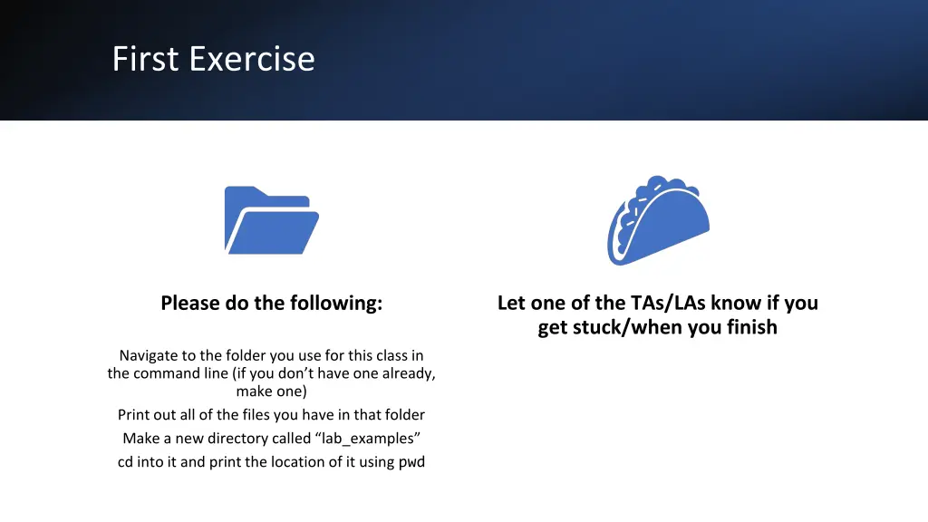 first exercise