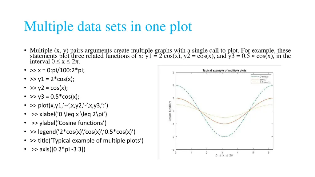 multiple data sets in one plot