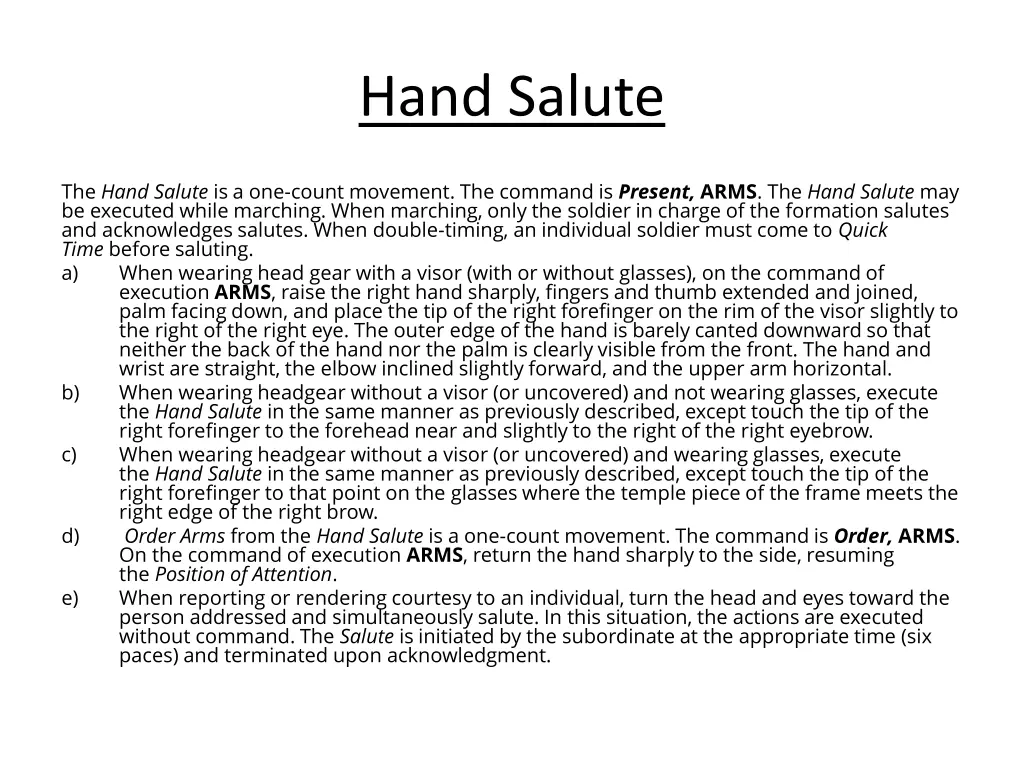 hand salute