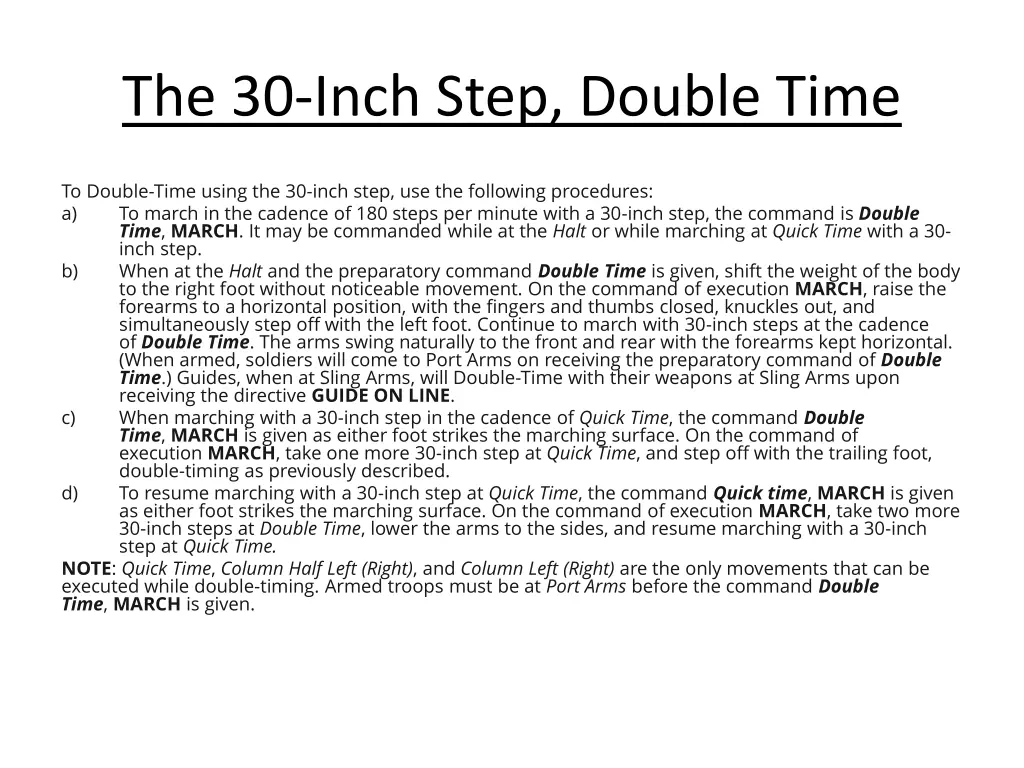 the 30 inch step double time