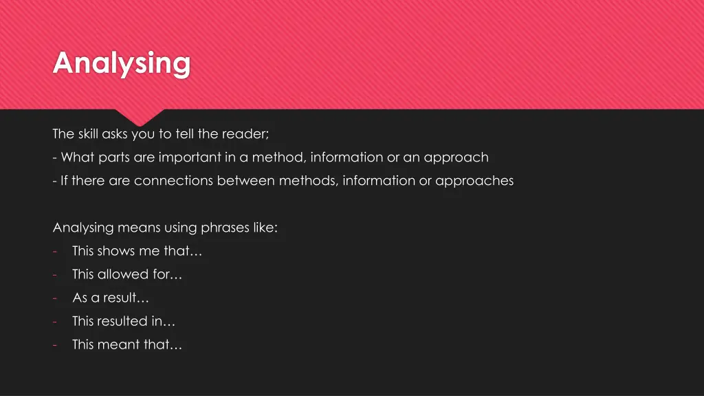 analysing