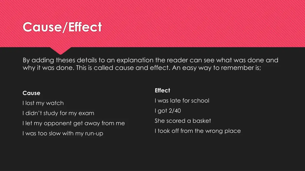 cause effect