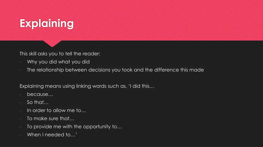 explaining