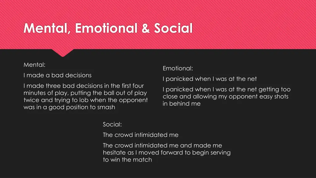 mental emotional social