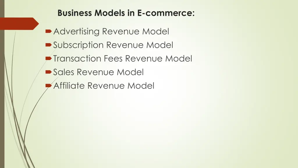 business models in e commerce