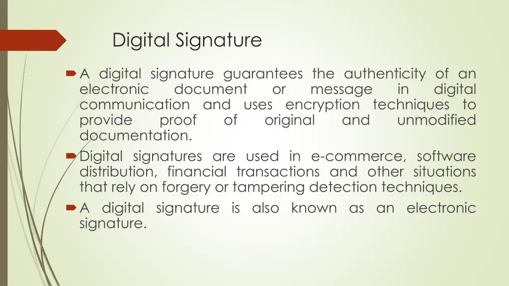 digital signature