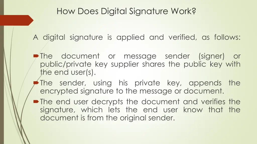 how does digital signature work