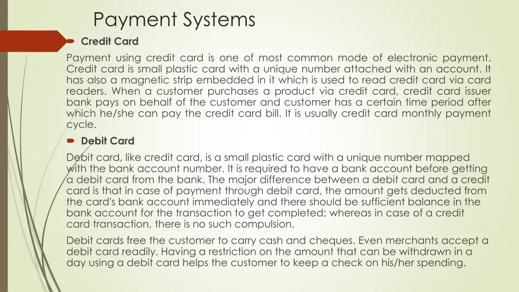payment systems credit card payment using credit