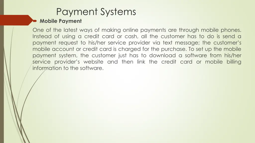 payment systems mobile payment one of the latest