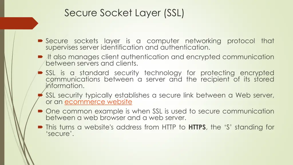 secure socket layer ssl