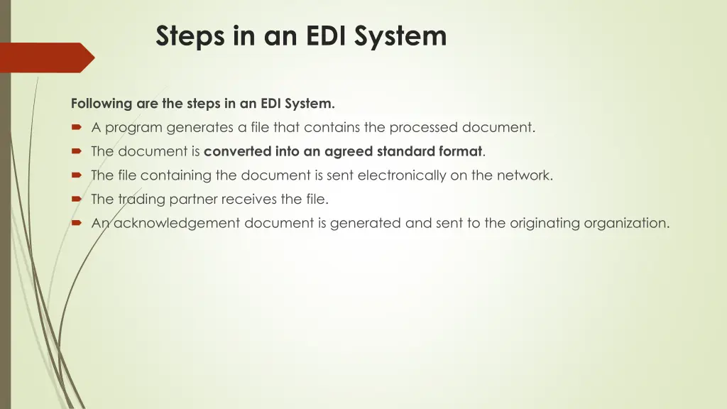 steps in an edi system
