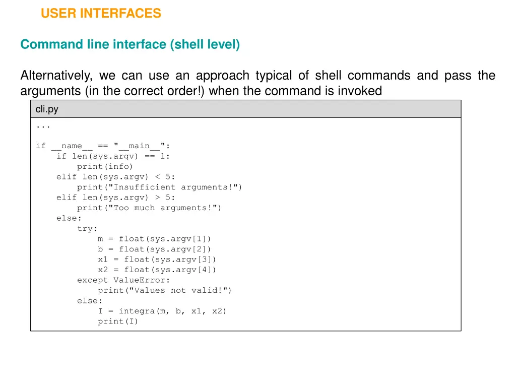 user interfaces 11