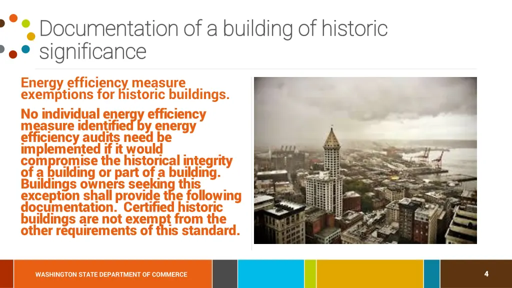 documentation of a building of historic