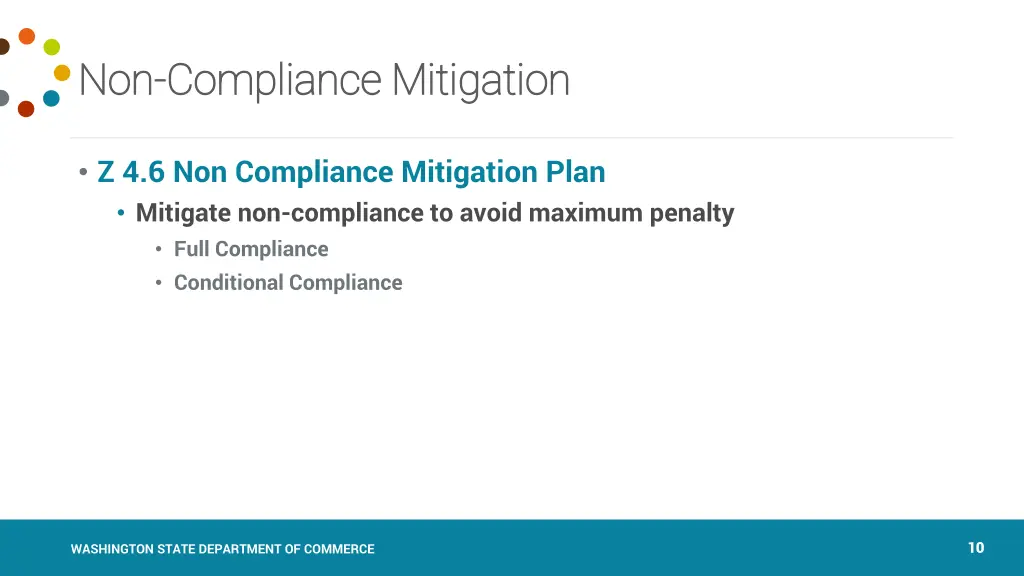 non non compliance mitigation compliance