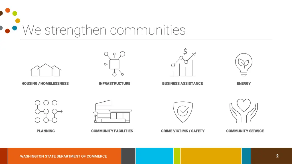 we strengthen communities
