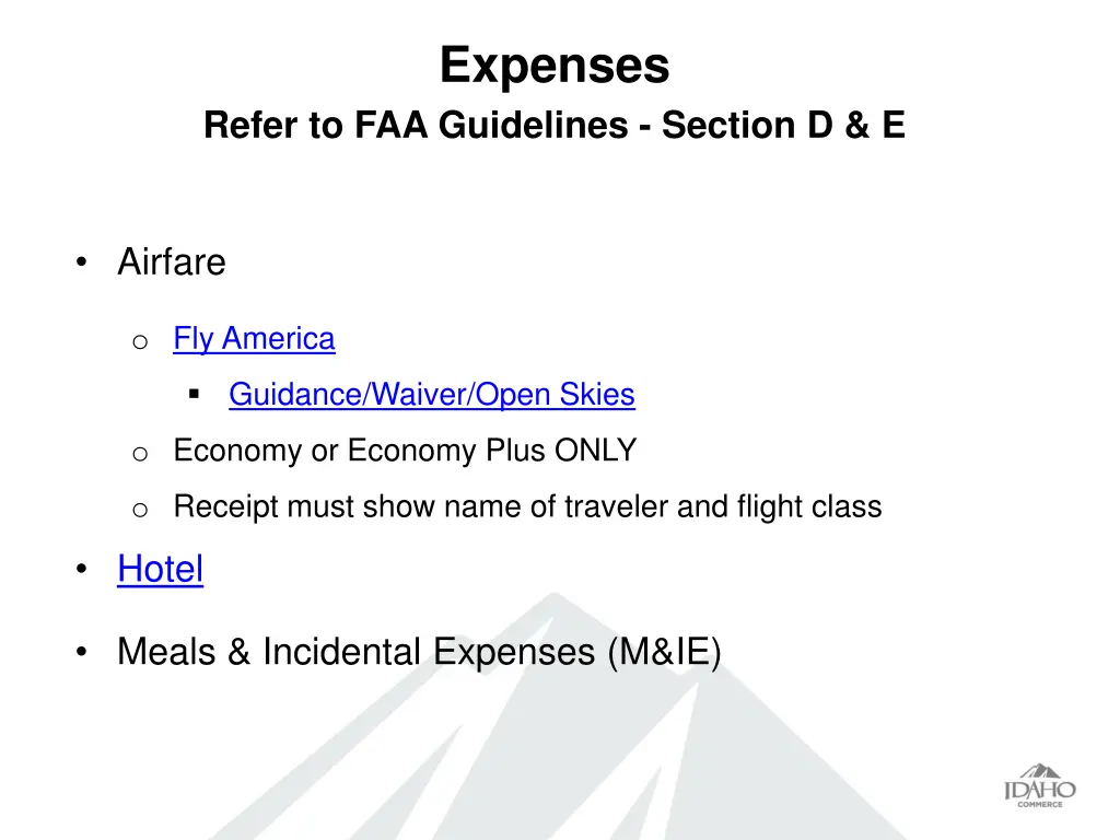 expenses