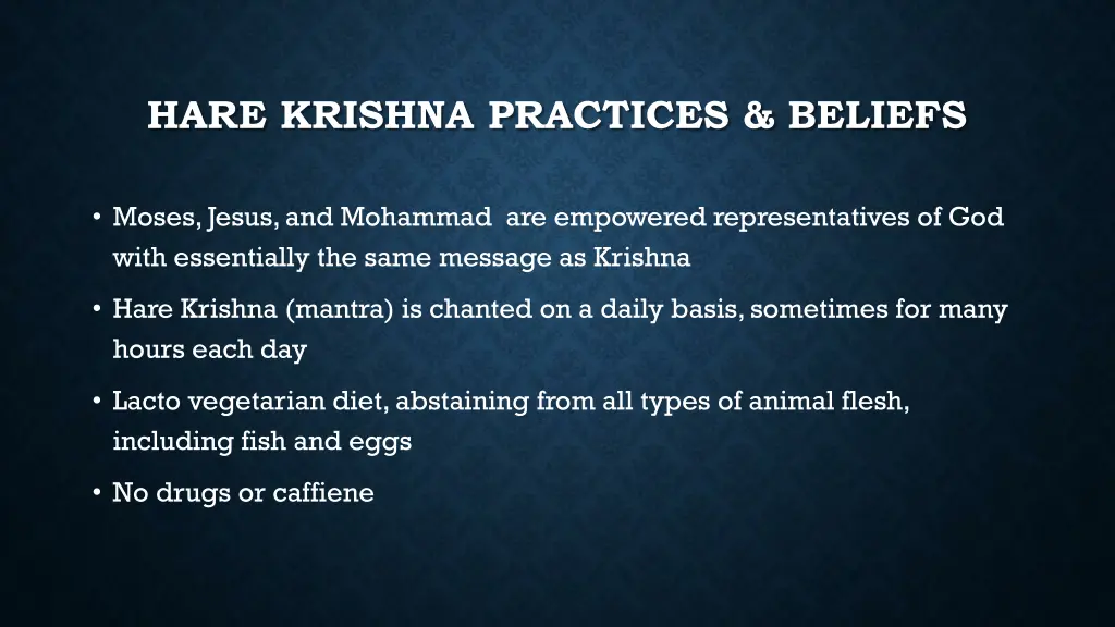 hare krishna practices beliefs 1