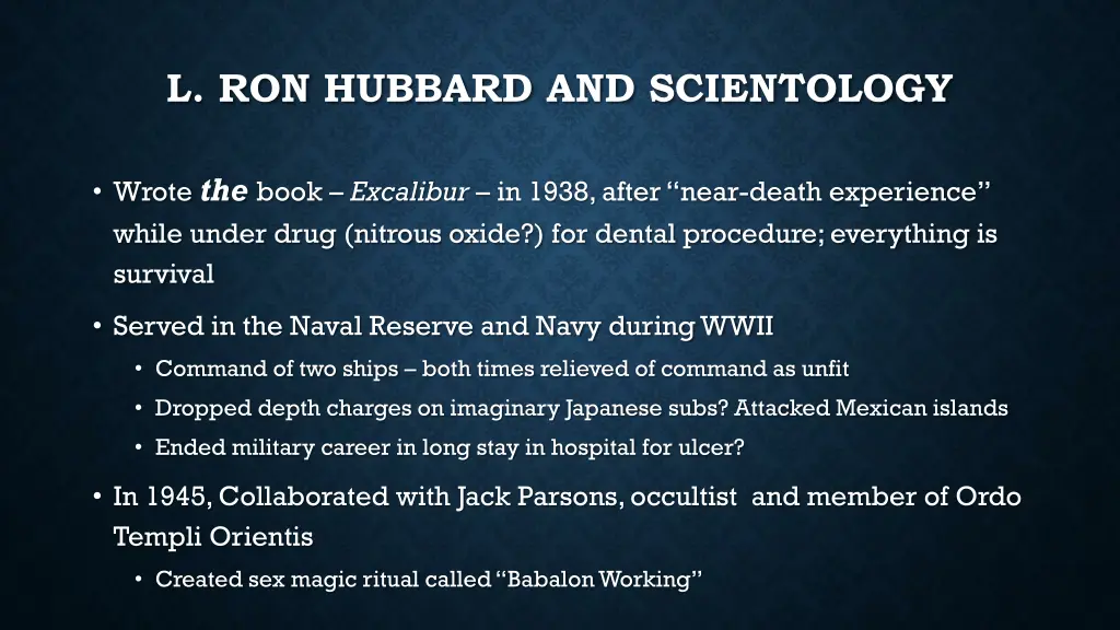 l ron hubbard and scientology 1