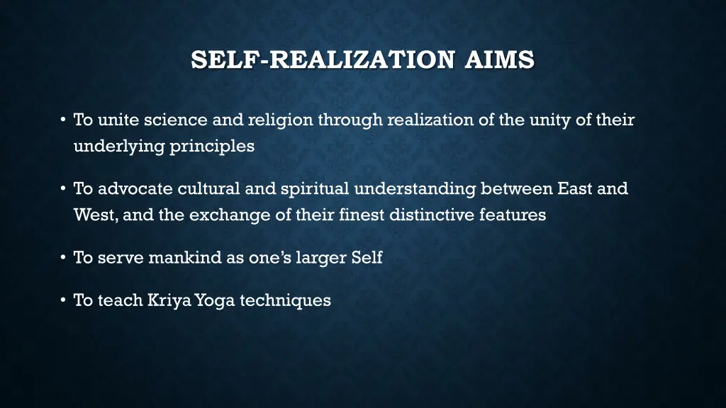 self realization aims 2