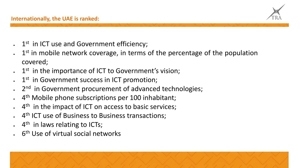 internationally the uae is ranked 1