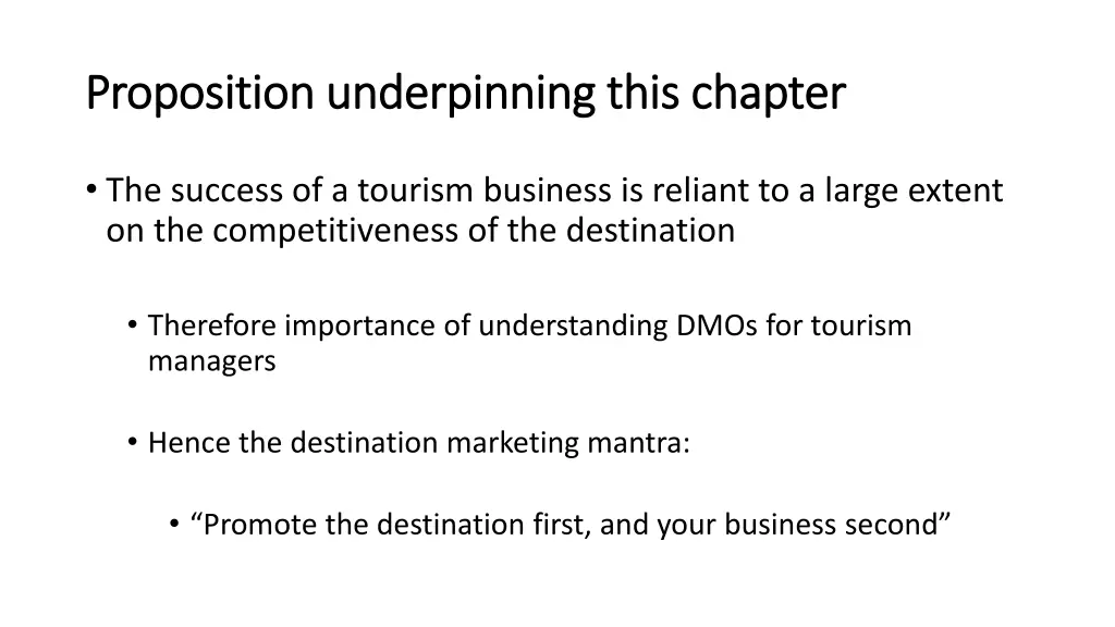 proposition underpinning this chapter proposition