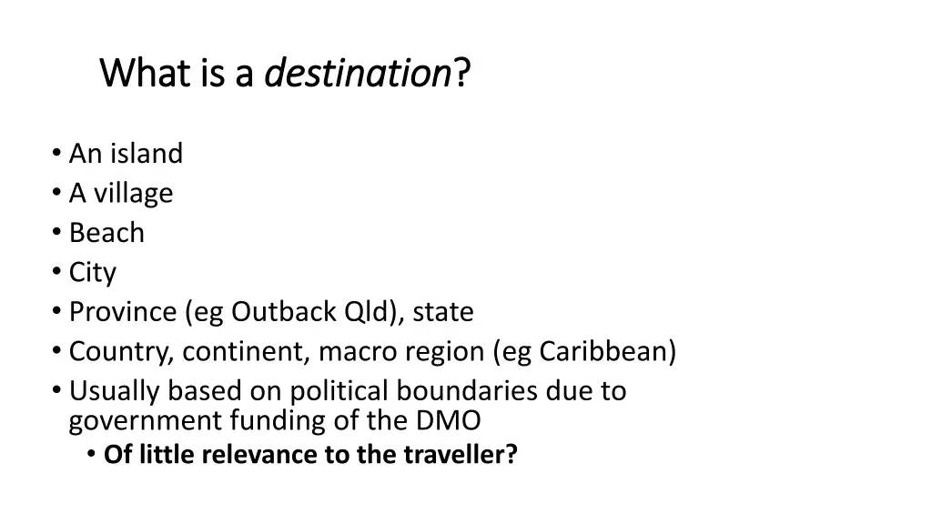 what is a what is a destination destination