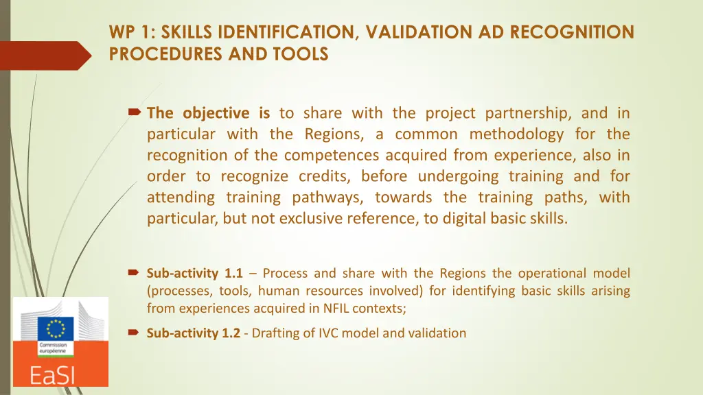 wp 1 skills identification validation