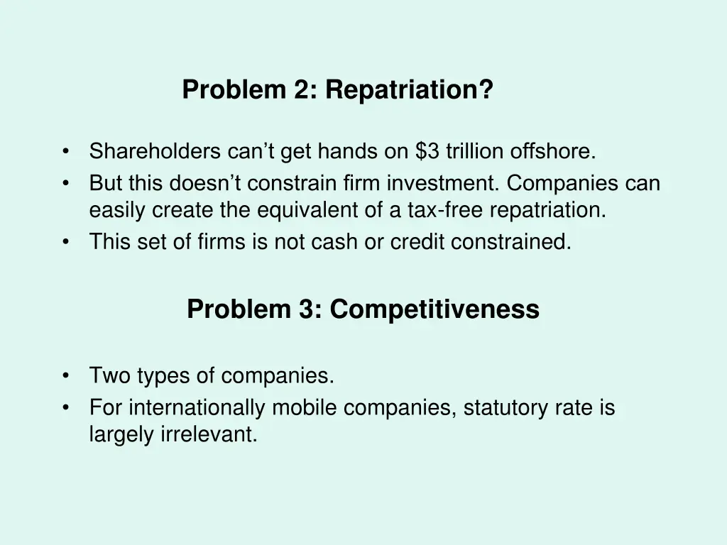 problem 2 repatriation