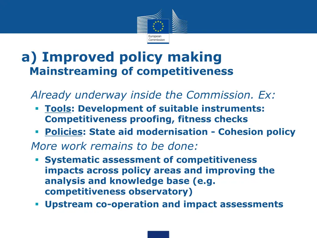 a improved policy making mainstreaming
