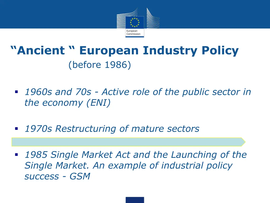 ancient european industry policy before 1986