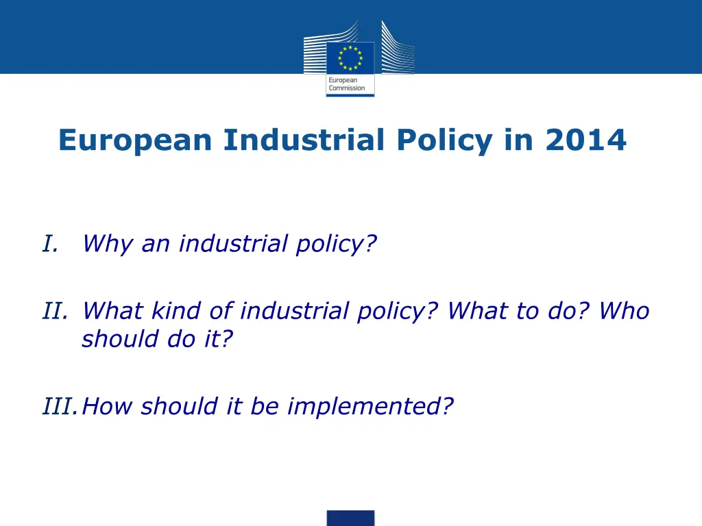 european industrial policy in 2014