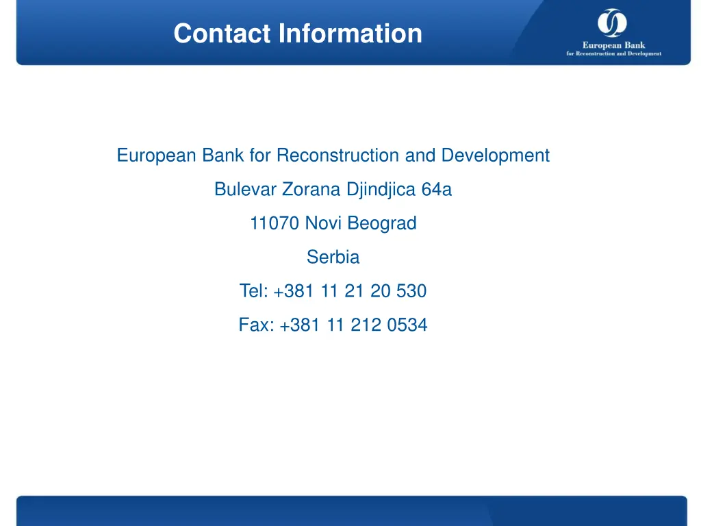 contact information