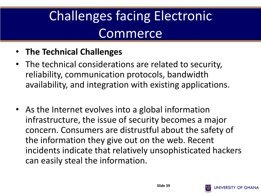 challenges facing electronic commerce 5