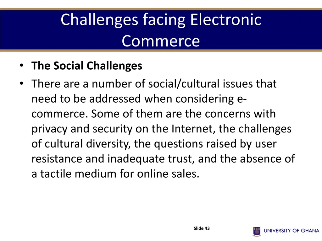 challenges facing electronic commerce 9