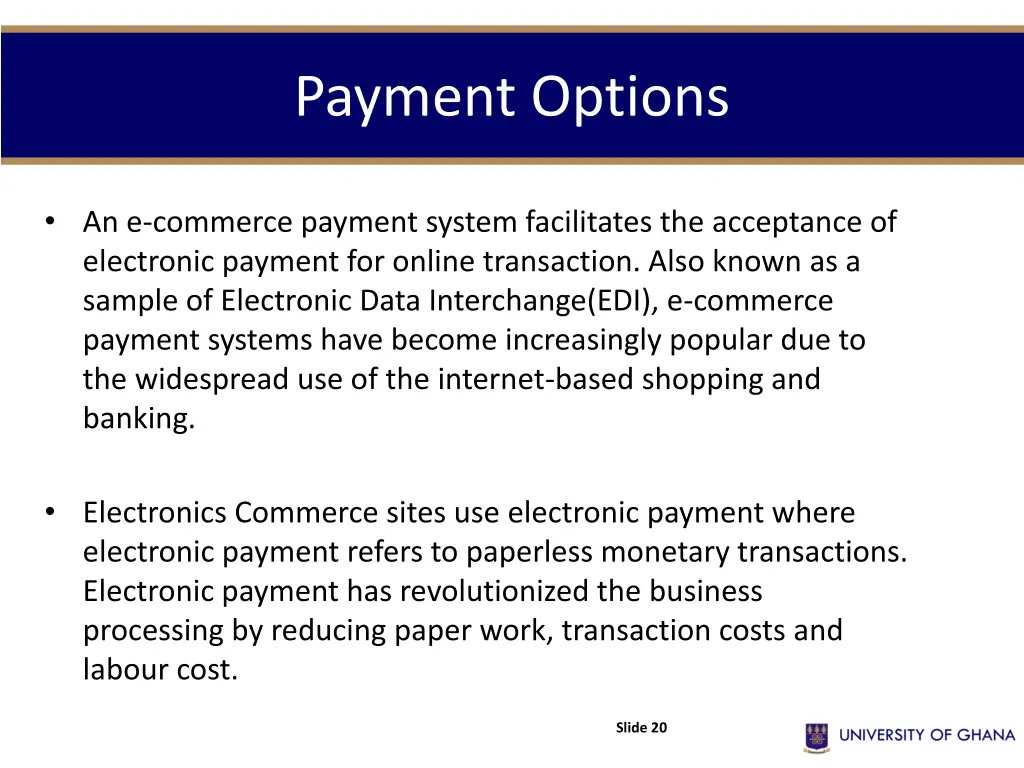 payment options