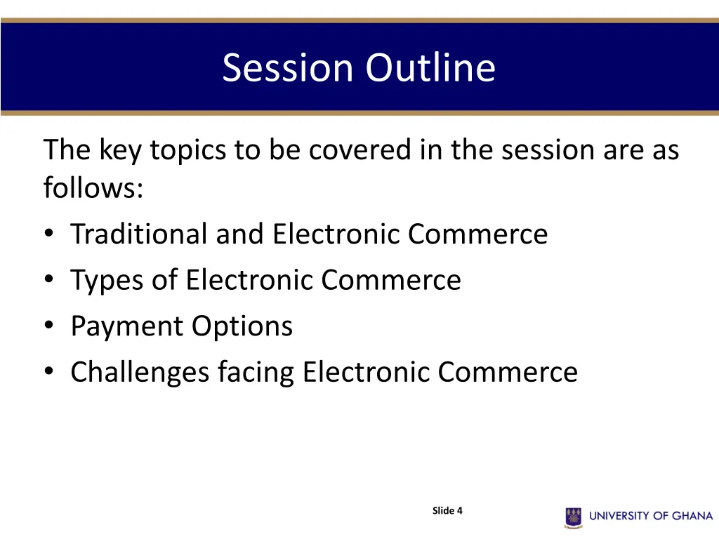 session outline
