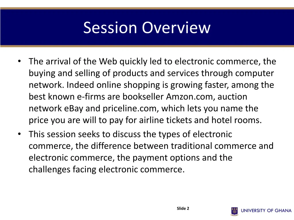 session overview
