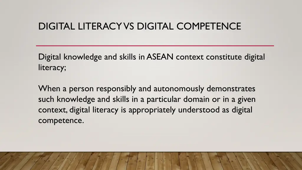 digital literacy vs digital competence