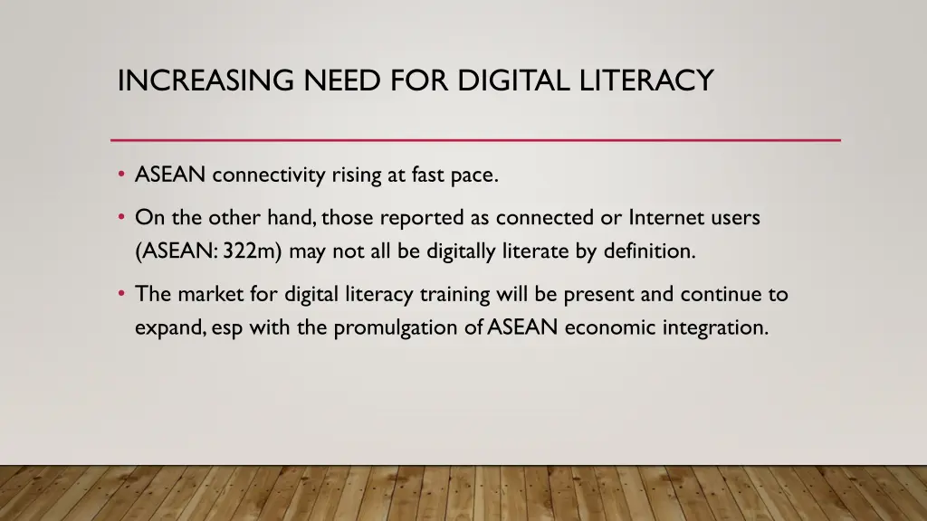 increasing need for digital literacy