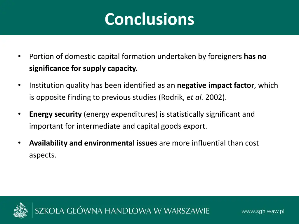 conclusions