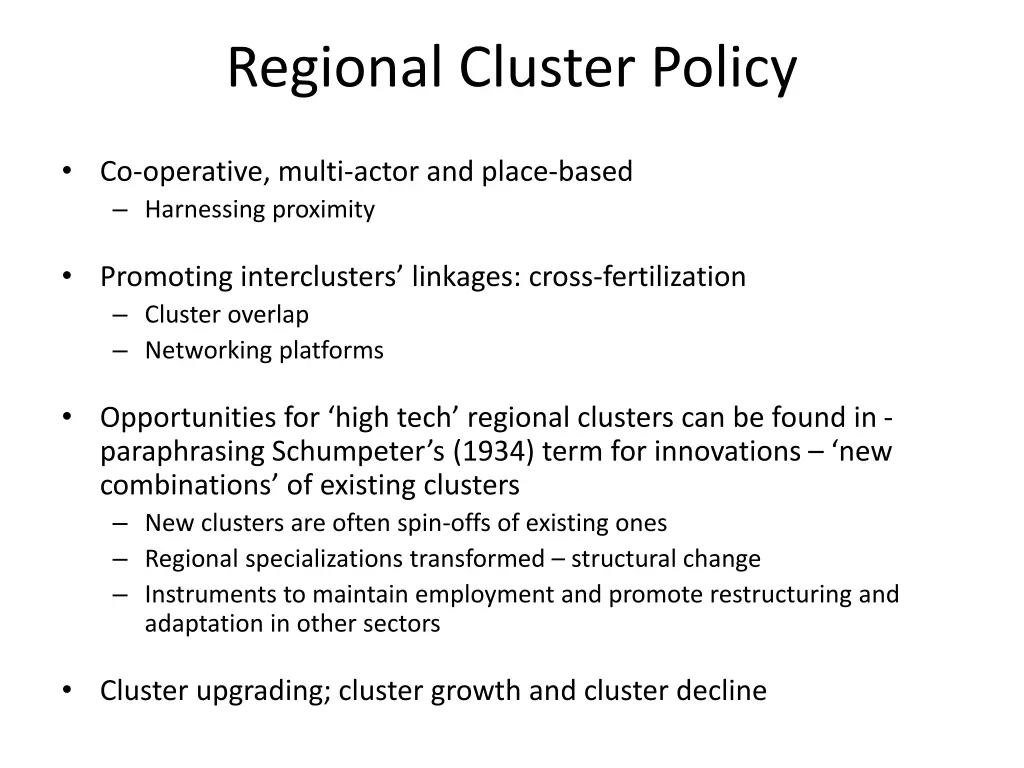regional cluster policy 3