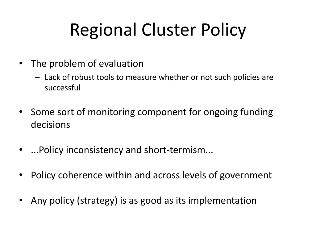 regional cluster policy 4