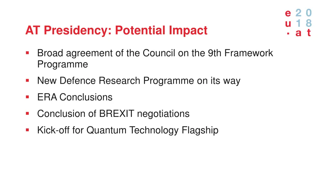 at presidency potential impact